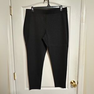 Women’s Philosophy Woman Black Stretch Dress Pants 2X Comfort Fit Check Pattern